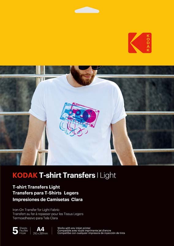 Kodak T-Shirt Transfers Light A4 5 Sheets