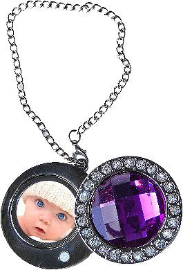 Diamond Studded Purple Round Purse Hanger