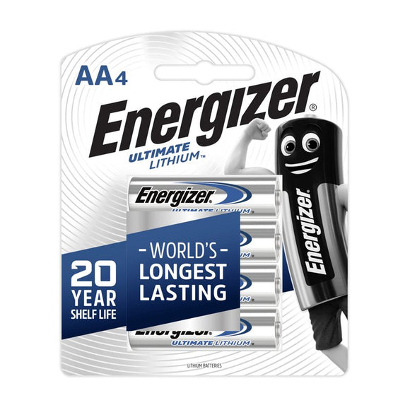 AA Lithium 4 Pack Energiser Batteries