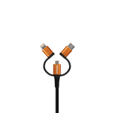 Hahnel 3-In-1 Tough Lighting Cable For Usb-C & Micro Usb 2 Metre