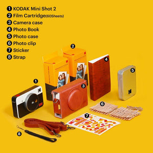 Kodak Instant Camera Mini Shot 2 Retro Cartridge + Accessories Bundle